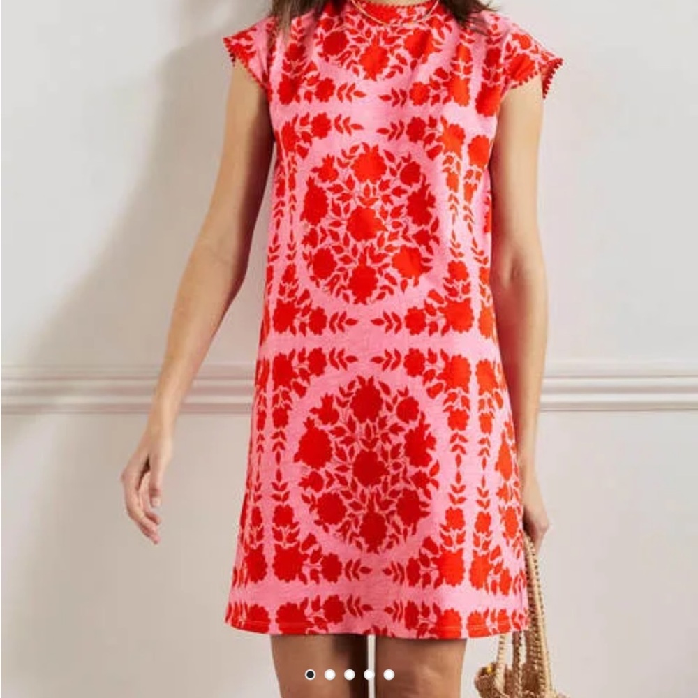 Boden Pink and Red Floral Dress